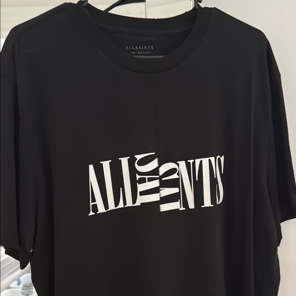 All Saints Black Graphic Men's Tee